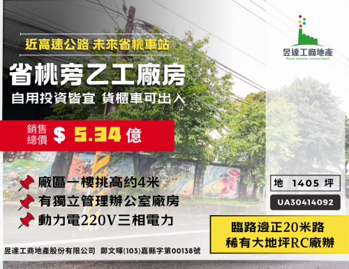 省桃旁1405乙工廠房